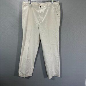 Brooks Brothers 346 Pants Men 38 Chino Beige Cotton Straight Leg Pockets
